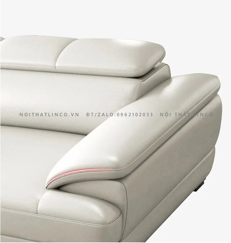 Bộ ghế sofa góc L sang trong GT57 Zeglo 3m2 x 1m6 da công nghiệp