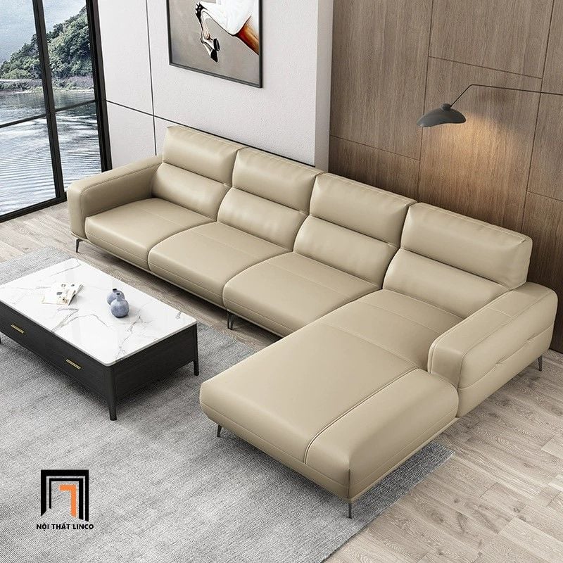 Ghế sofa góc L cao cấp GT268 Nizwa 3m x 1m6 da công nghiệp