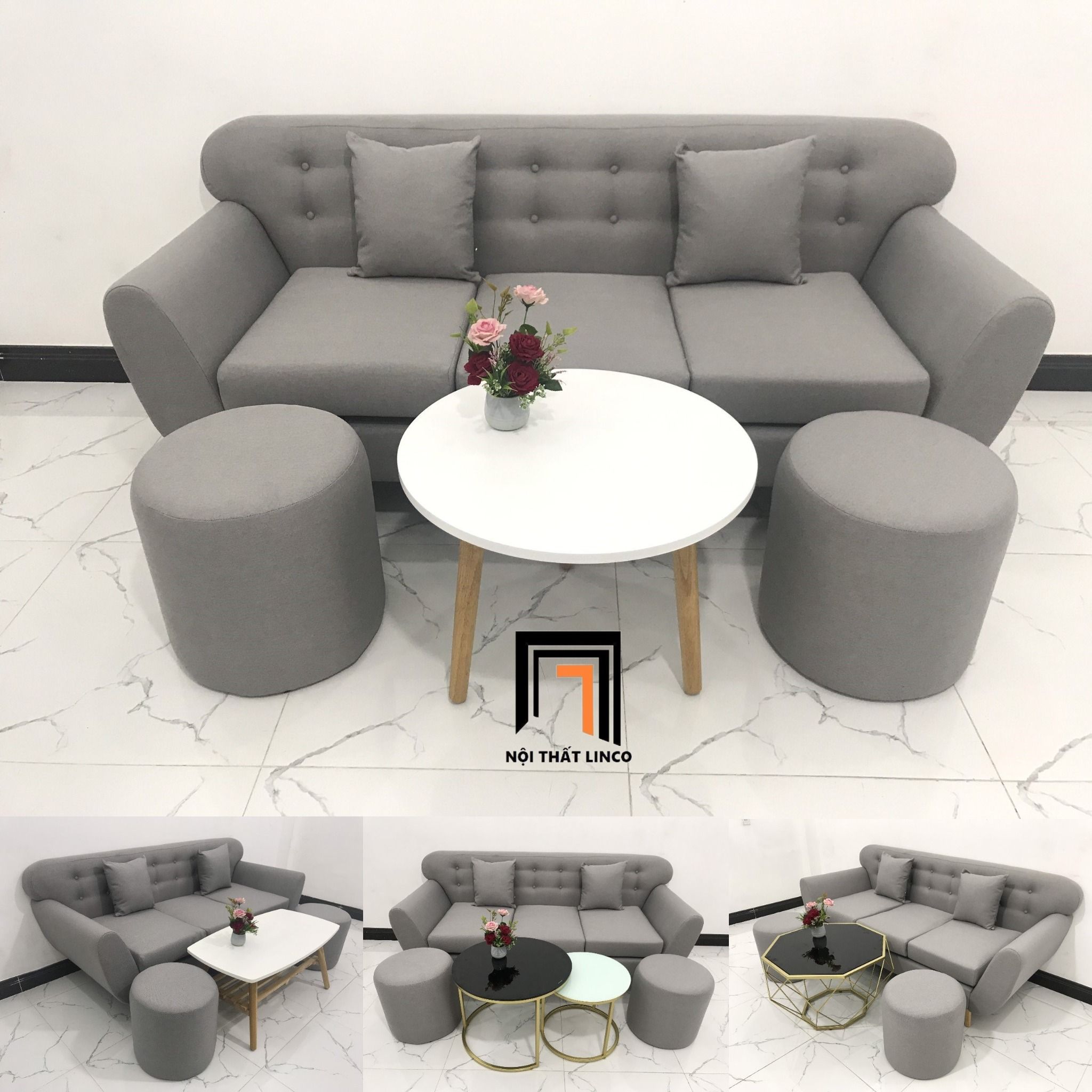 Bộ ghế sofa băng giá rẻ BTC dài 1m9 cho gia đình nhỏ