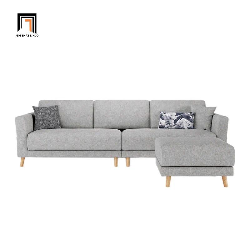 Sofa góc gia đình màu xám ghi GT208 Aldeen 2m9 x 1m6 giá rẻ