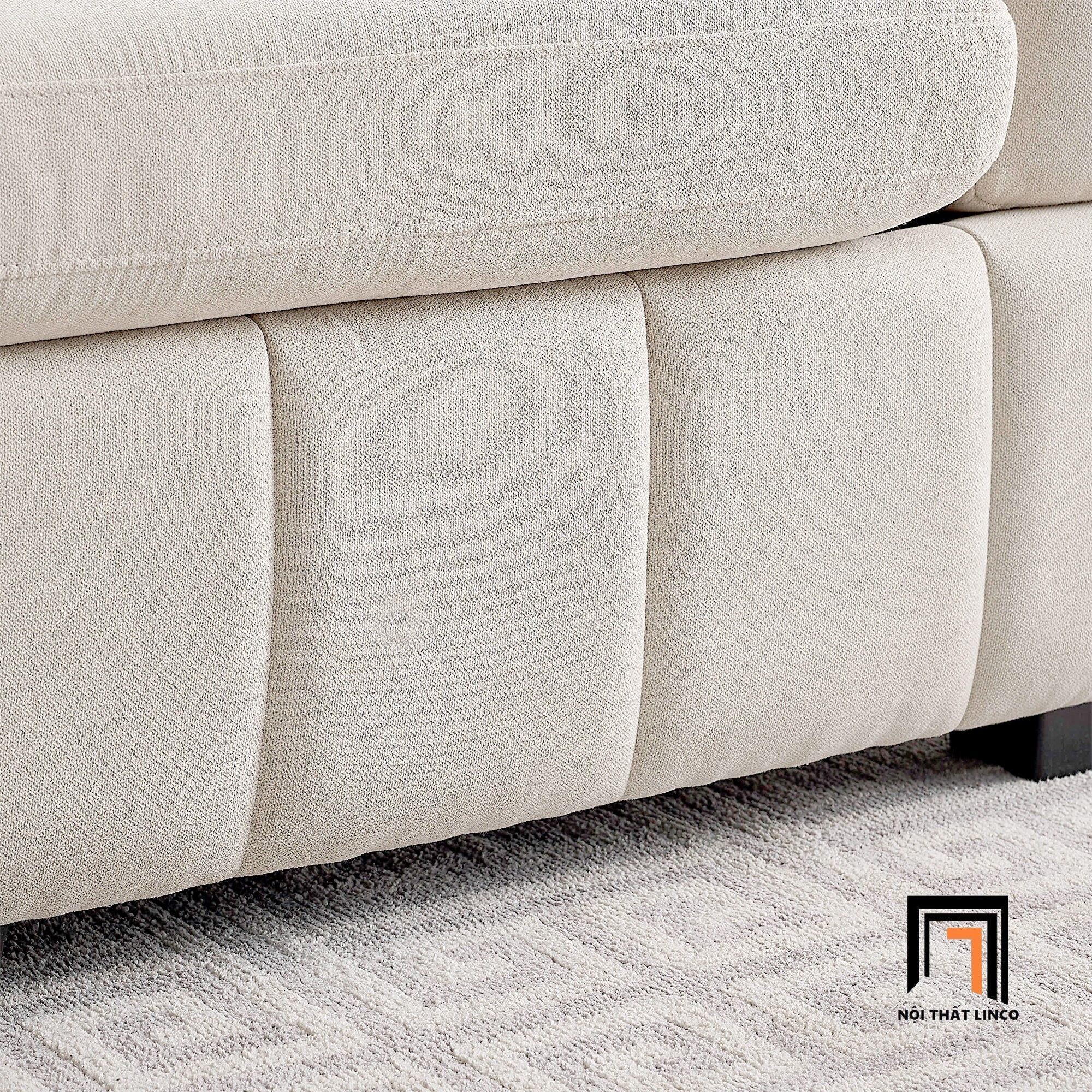 Ghế sofa băng vải nỉ trắng kem BT106 Beige cho gia đình