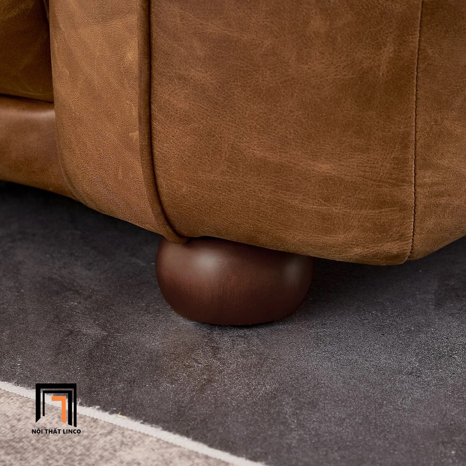 Ghế sofa băng 2m da công nghiệp BT328 Julio căn hộ chung cư