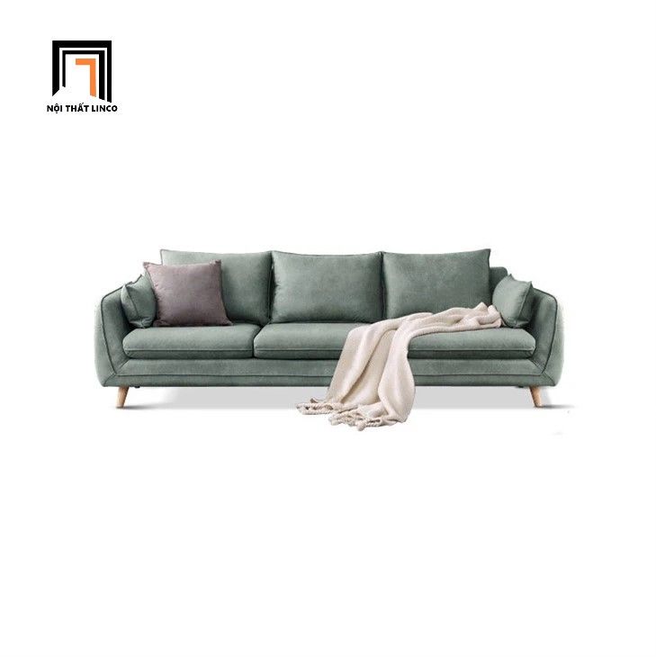 Ghế sofa góc L da giả xanh mint GT256 Encino 3m x 1m6 da giả