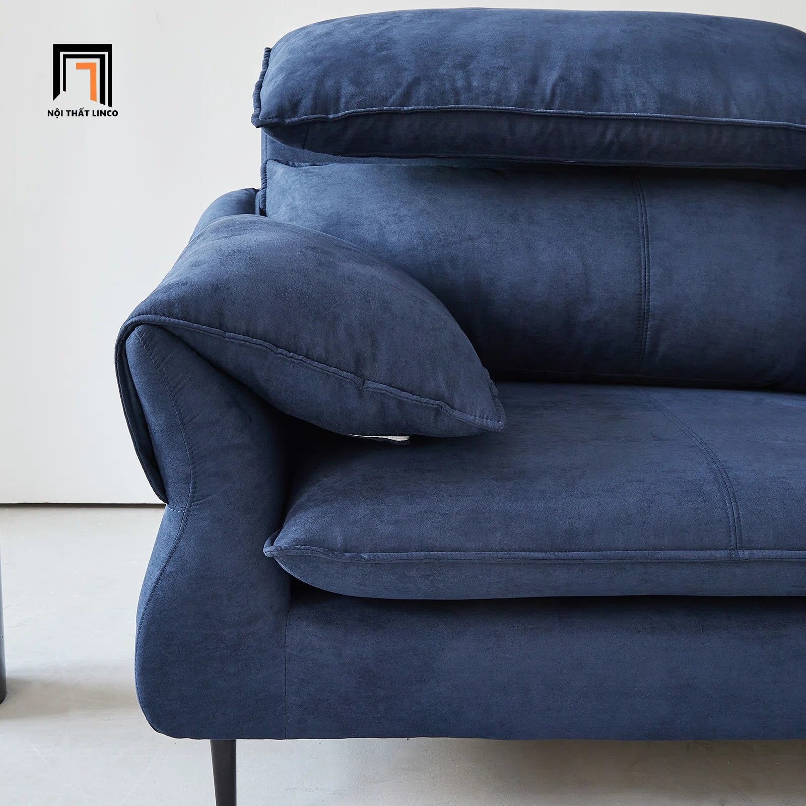 Ghế sofa góc diện tích lớn GT205 Brescia 3m x 1m7 xanh đậm