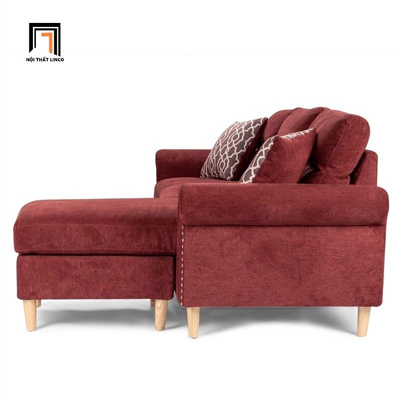 Bộ ghế sofa góc L GT65 Retic 2m2 x 1m5 màu đỏ đô