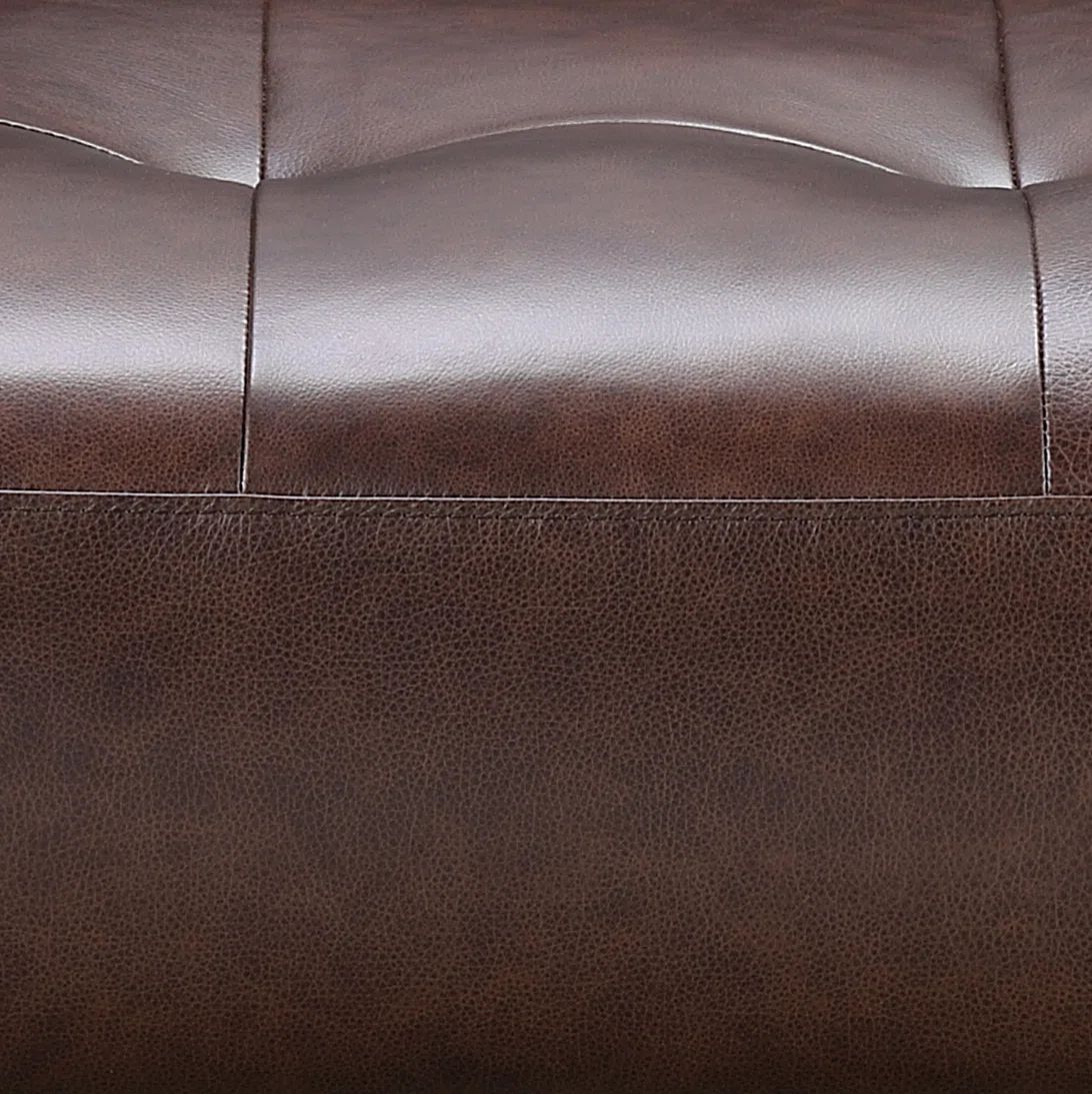 Set ghế sofa phòng khách da giả nâu KT130 Foxcon sang trọng