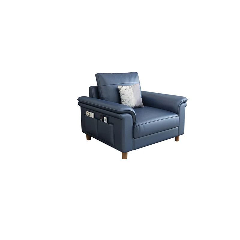 Ghế sofa băng dài 2m1 BT338 Bawati xanh dương da giả Pu