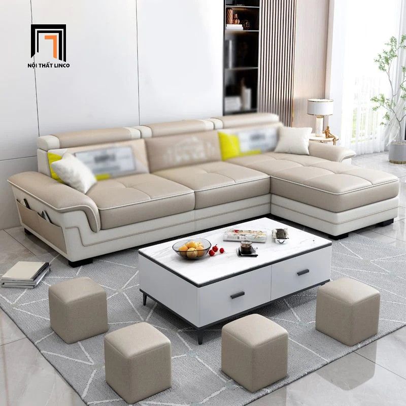 Ghế sofa góc L gật gù thư giãn GT183 Vales 2m4 x 1m6 vải mềm