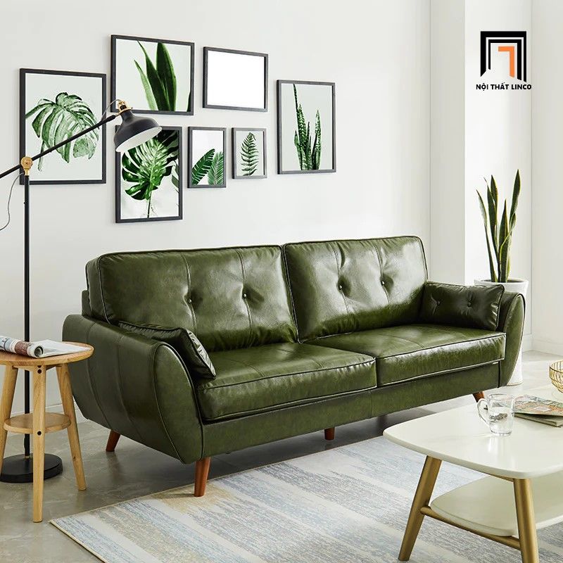 Ghế sofa đơn 1 người màu xanh than DT77 Rothry bọc da giả