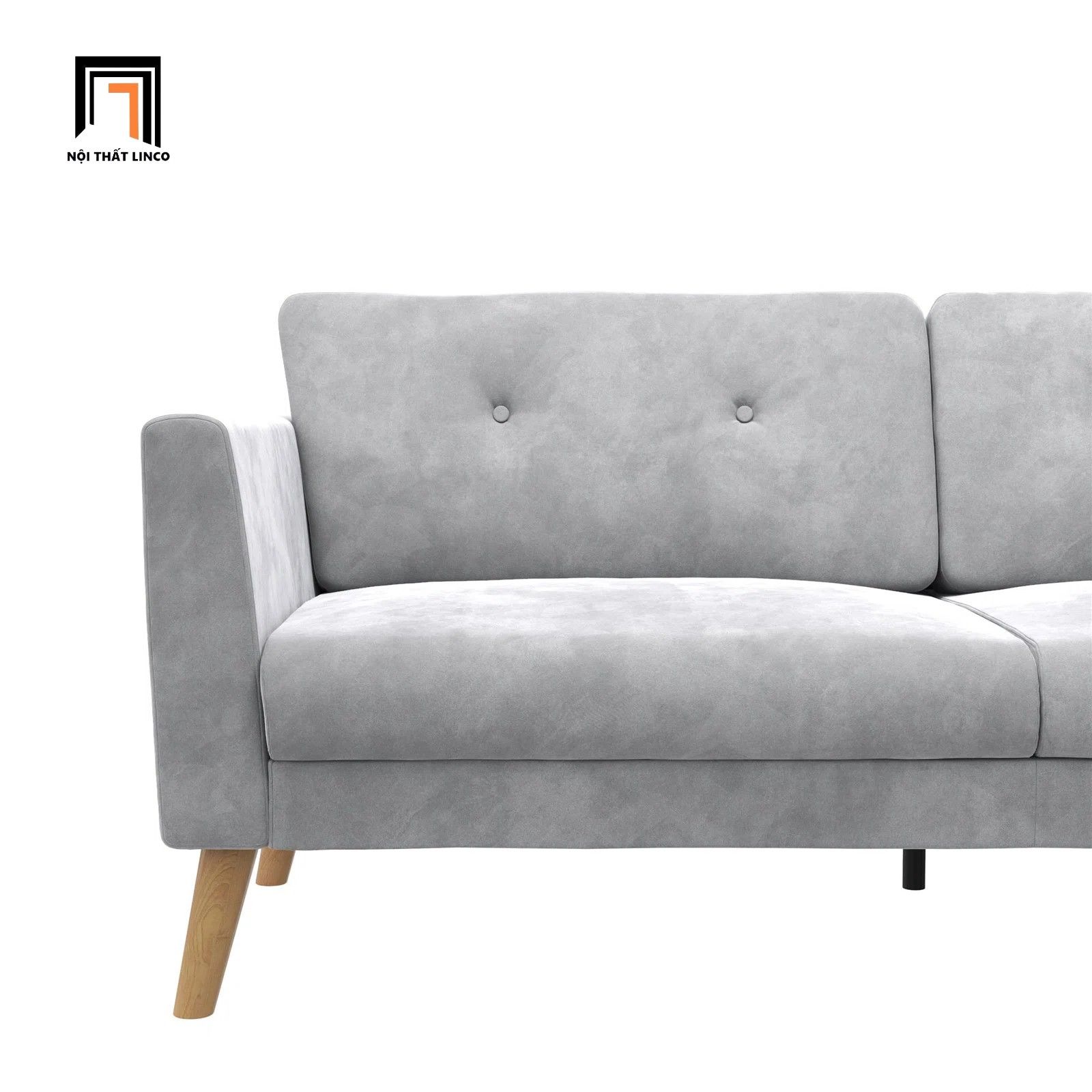 Sofa văng dài 2 nệm ngồi xinh xắn BT226 Gloria 1m9 vải nhung xanh lá