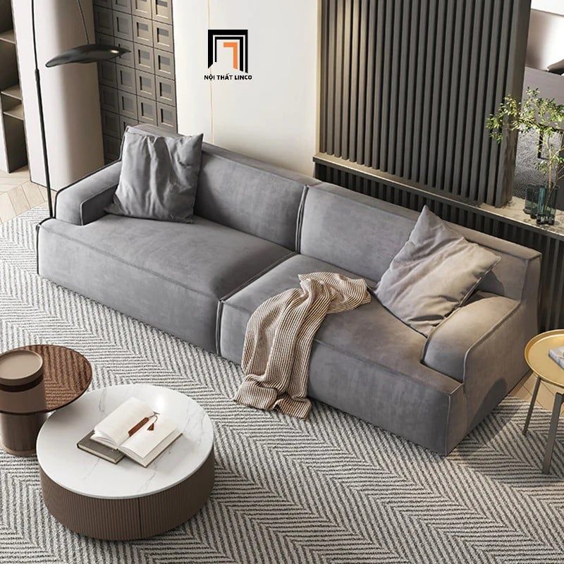 Ghế sofa băng cho phòng khách chung cư BT179 Station 2m4 vải nhung