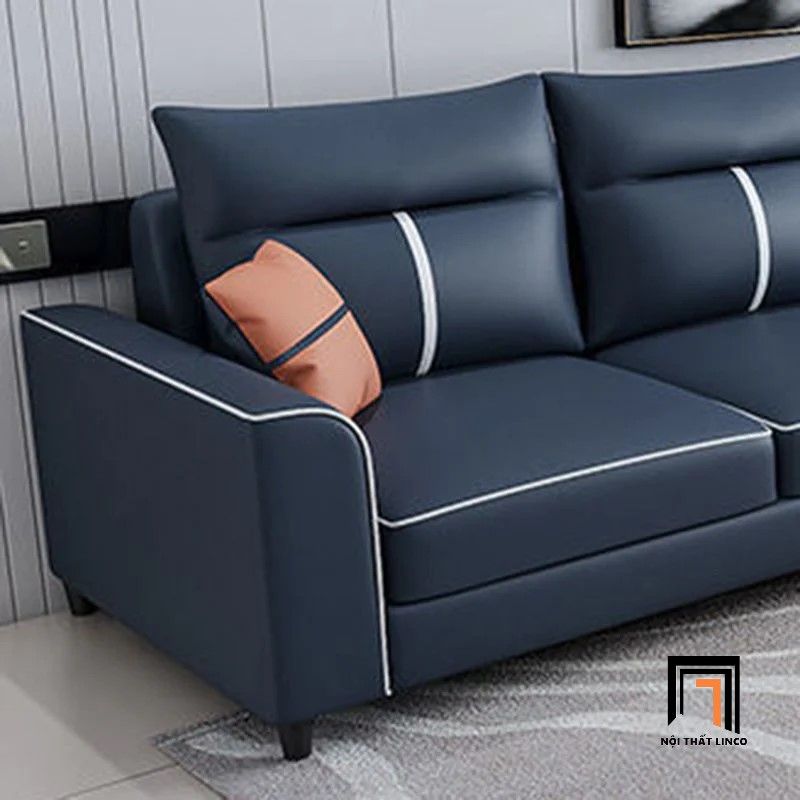 Bộ ghế sofa góc L da Pu GT136 Naple 3m x 1m6 gia đình sang trọng