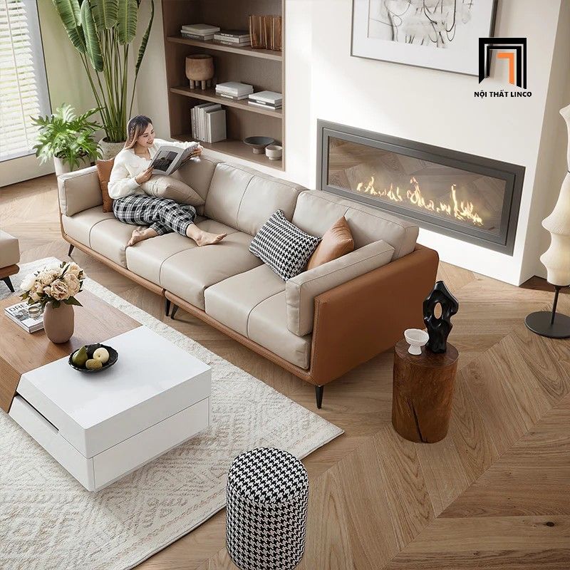 Ghế sofa văng dài bọc da giả BT247 Martisse 2m1 cho căn hộ