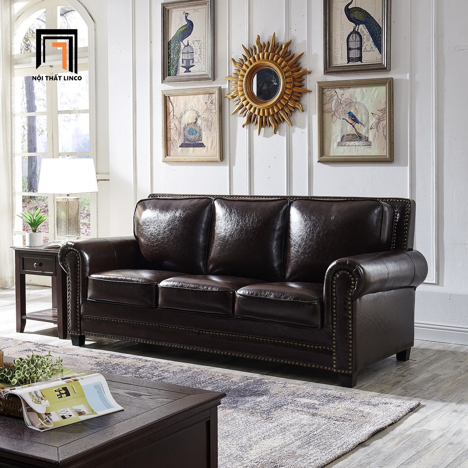 Bộ ghế sofa tân cổ điển KT162 Clyro phòng khách sang trọng