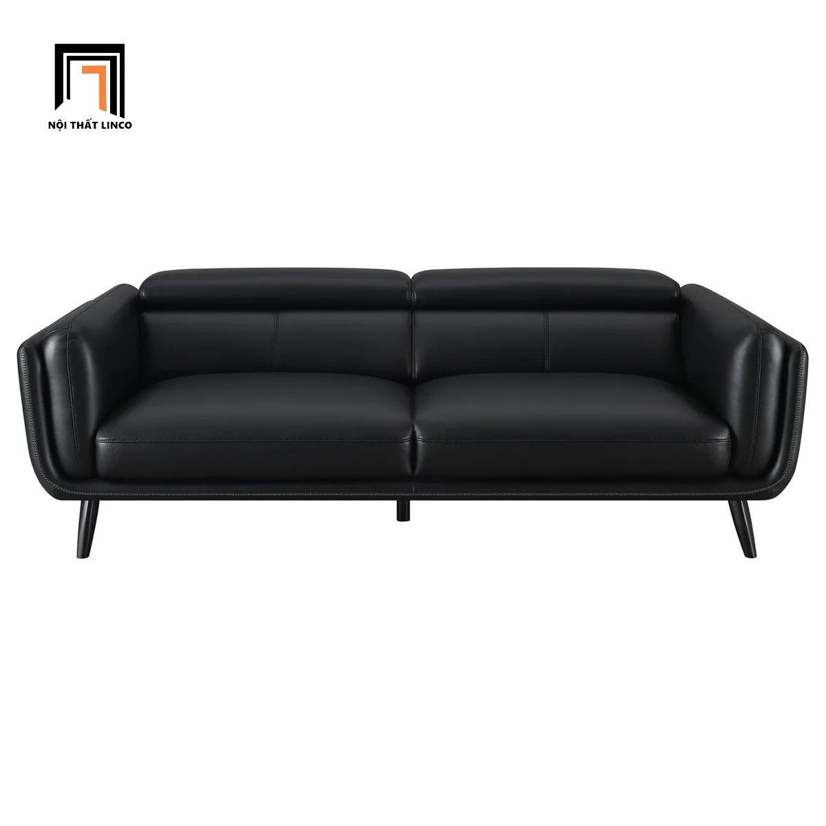 Bộ ghế sofa văn phòng gật gù KT53 Shania da công nghiệp đen