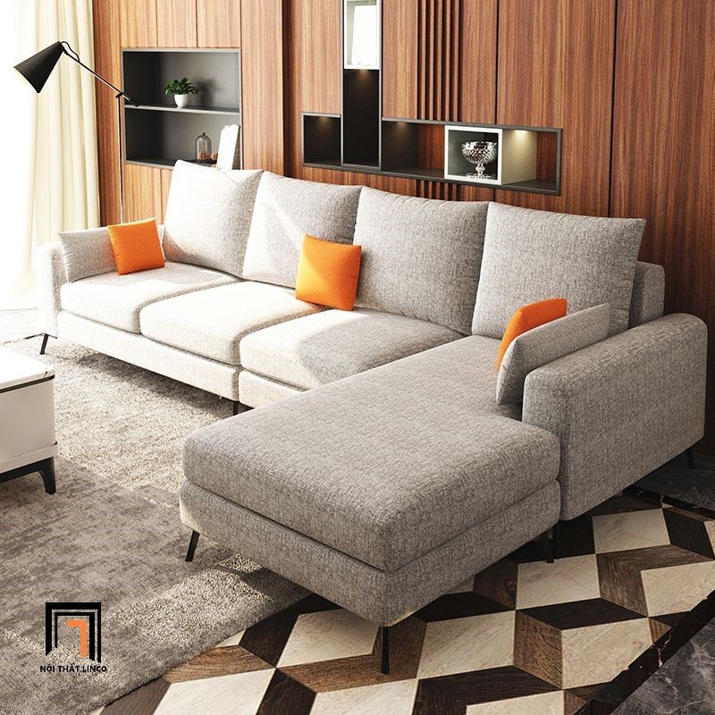 Bộ ghế sofa góc L hiện đại GT228 Casel 2m9 x 1m6 vải nỉ bố