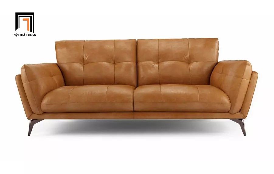 Sofa băng sang trọng BT263 Harlan 2m da công nghiệp xanh lá