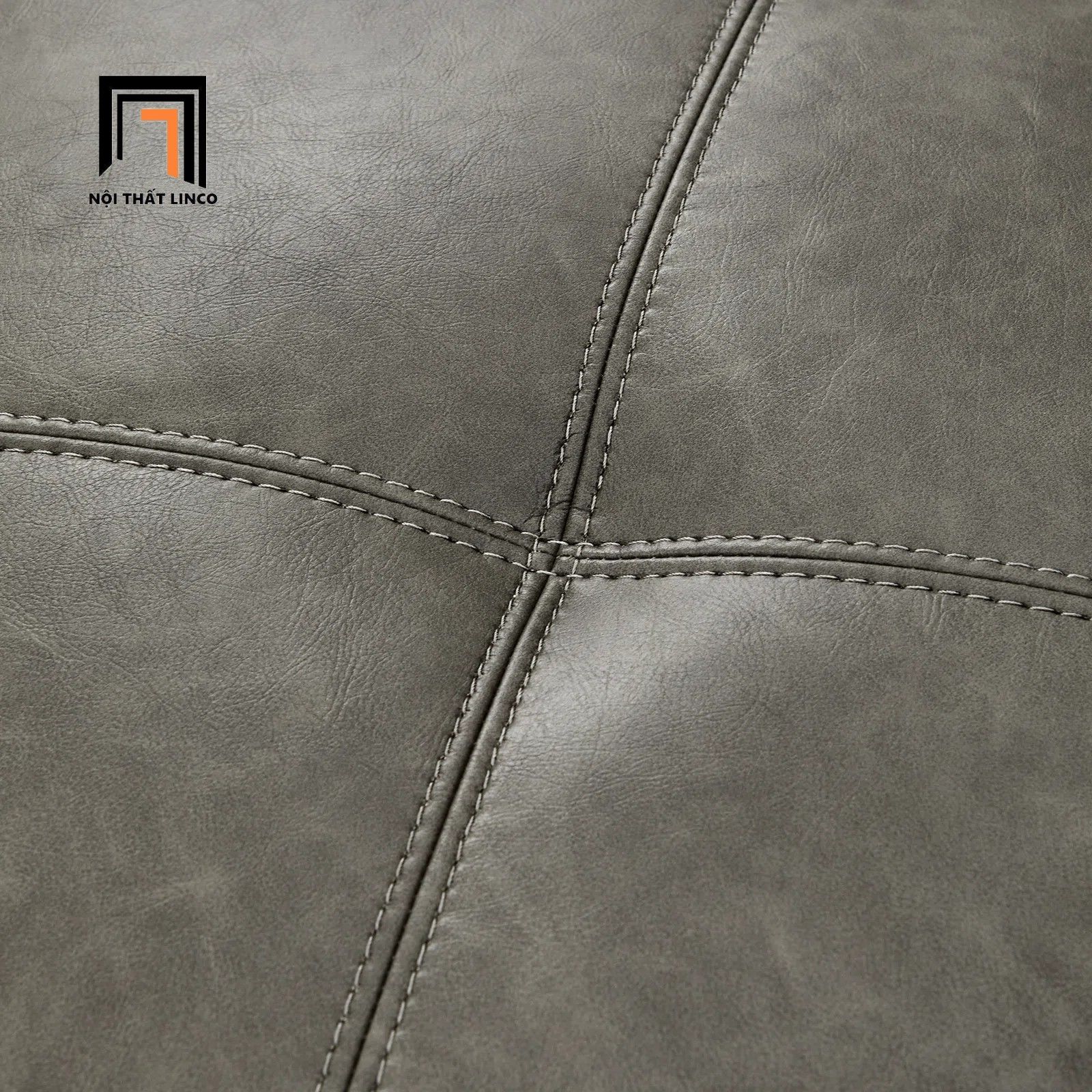 Ghế sofa giường nằm thông minh GB108 Bharati 1m9 da xám đậm