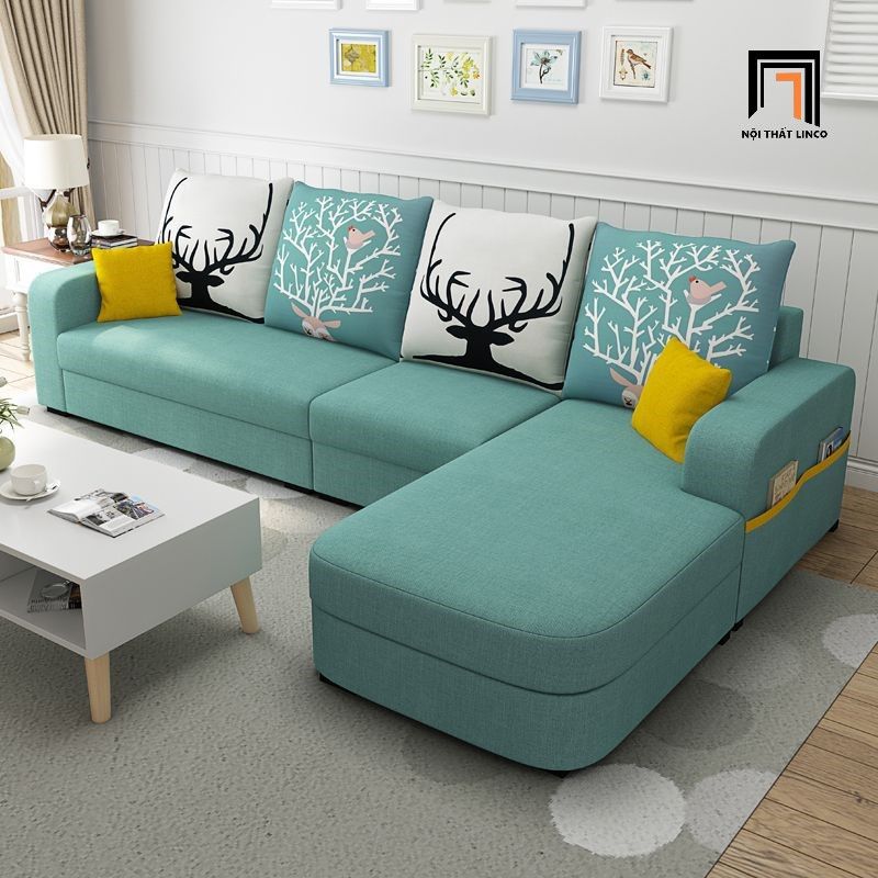 Bộ ghế sofa góc chữ L 2m8 x 1m6 GT122 Narod vải nỉ giá rẻ