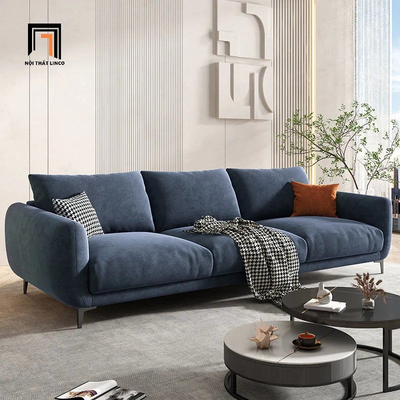 Ghế sofa băng dài 2m1 3 nệm ngồi BT272 Sydney cho chung cư
