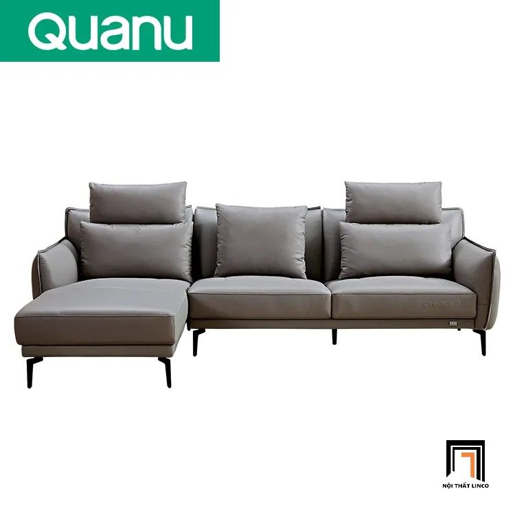 Bộ ghế sofa góc L GT96 Quanu 3m x 1m6 da công nghiệp