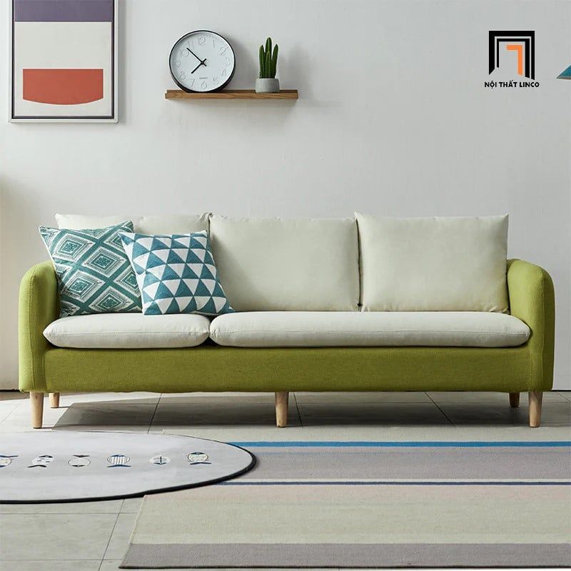 Combo ghế sofa văn phòng KT59 Lynan vải bố màu xám ghi