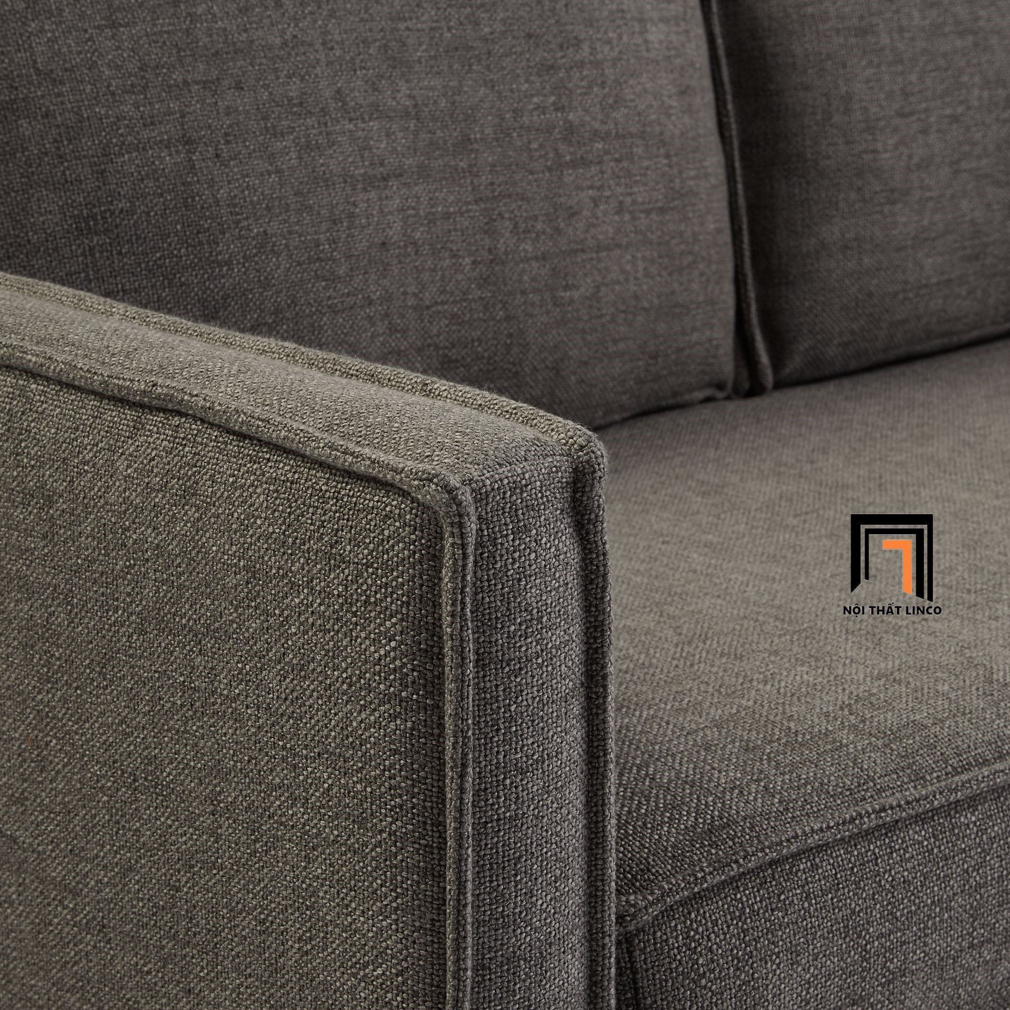 Ghế sofa băng bọc nỉ 2m BT123 Axel cho căn hộ xám lông chuột