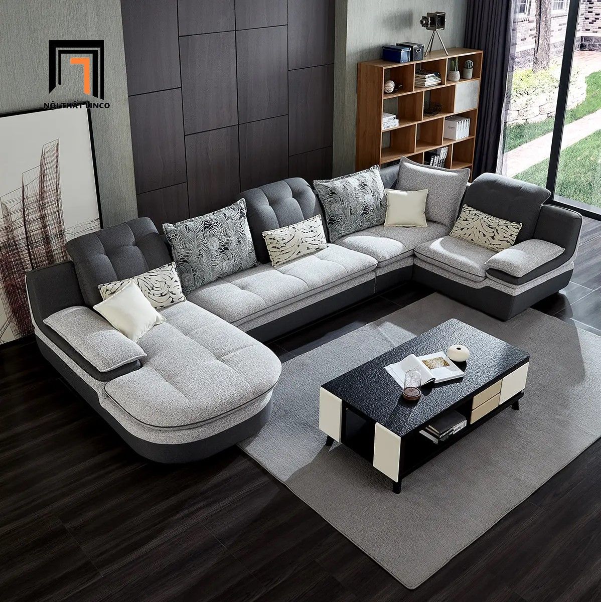 Set ghế sofa U gia đình diện tích lớn UT9 Timme 2m85 giá rẻ