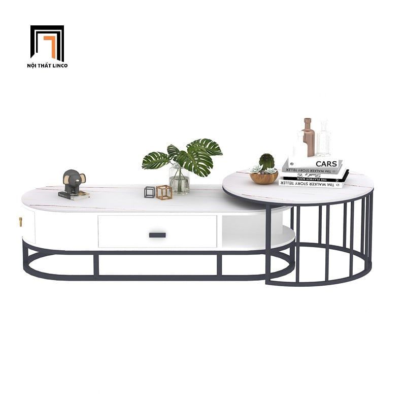 Cặp 2 bàn sofa phòng khách giá rẻ BSF95 Conda diện tích lớn