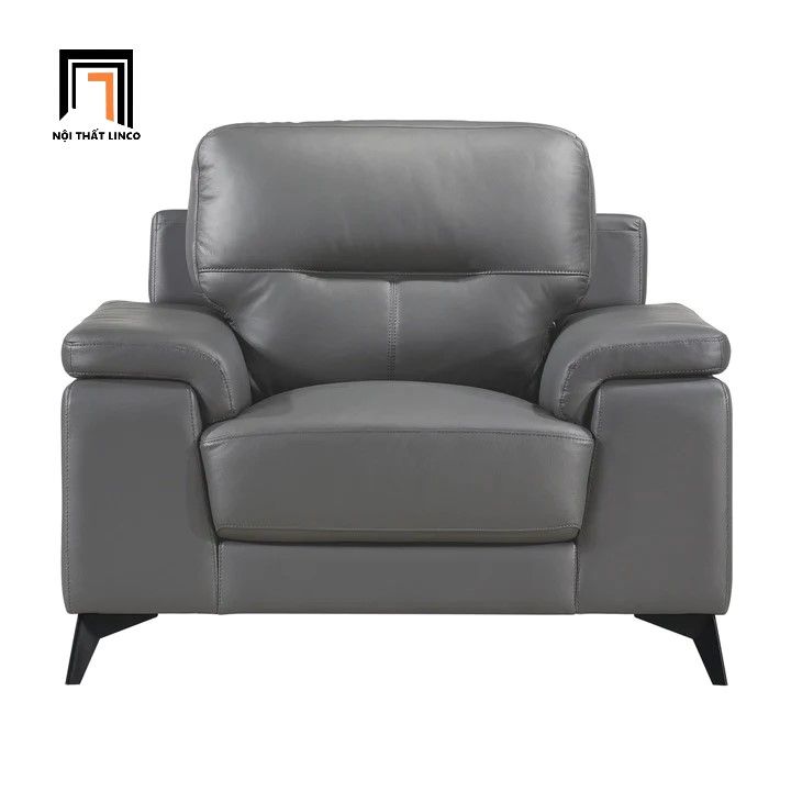 Ghế sofa đơn gia đình da công nghiệp DT62 Mahler màu xám