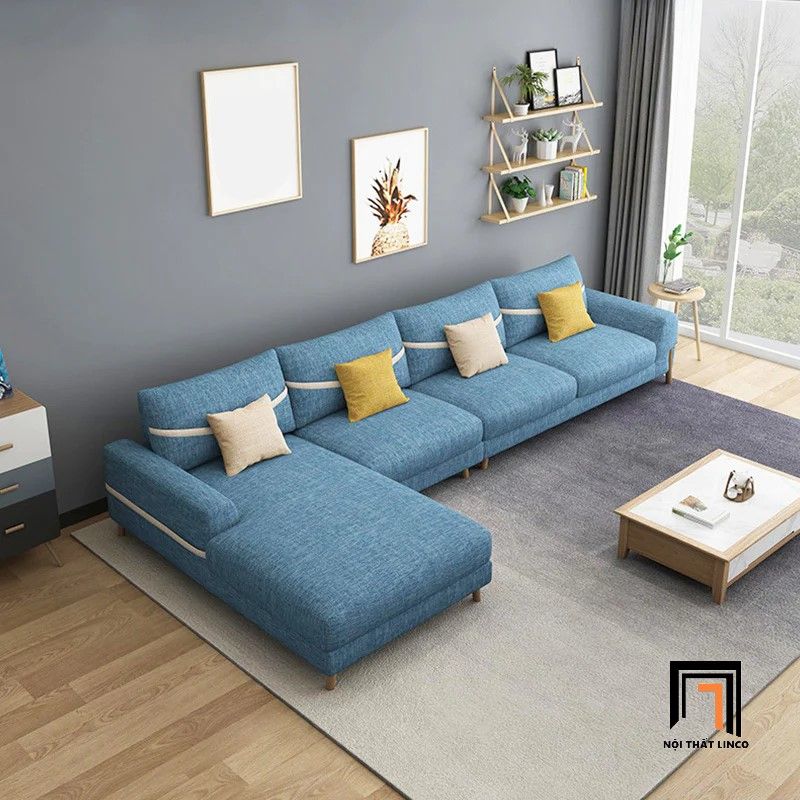 Ghế sofa góc gia đình GT185 Zamora 3m x 1m6 vải nỉ xinh xắn