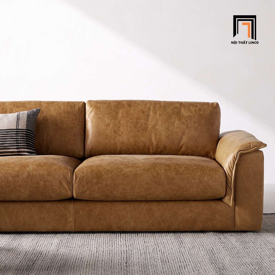 Ghế sofa băng da công nghiệp đẹp BT311 Wythe 1m9 sang trọng