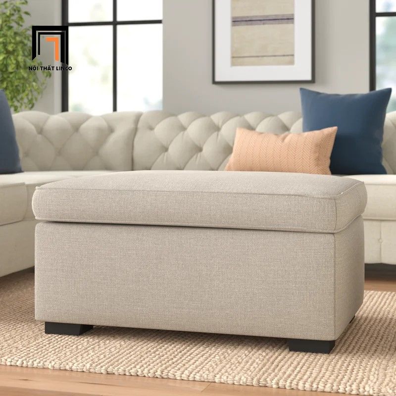 Bộ ghế sofa phòng khách sang trọng KT2 Carey vải nỉ bố