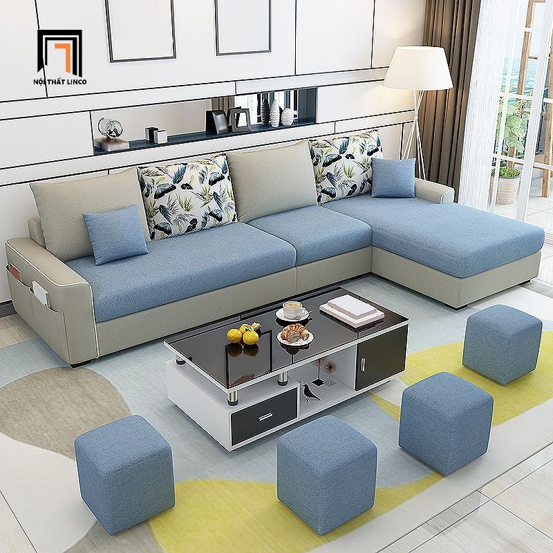 Bộ ghế sofa góc L giá rẻ GT154 Morton 2m9 x 1m6 cho gia đình