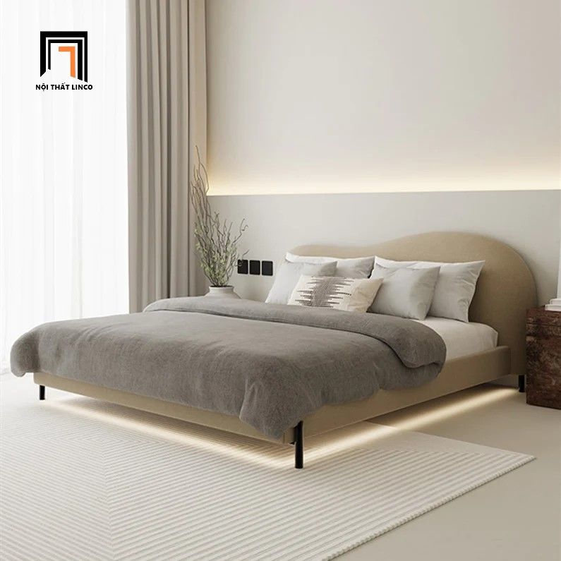 Giường ngủ dài 1m6 x 2m giá rẻ GN52 Jalyn cho chung cư đẹp