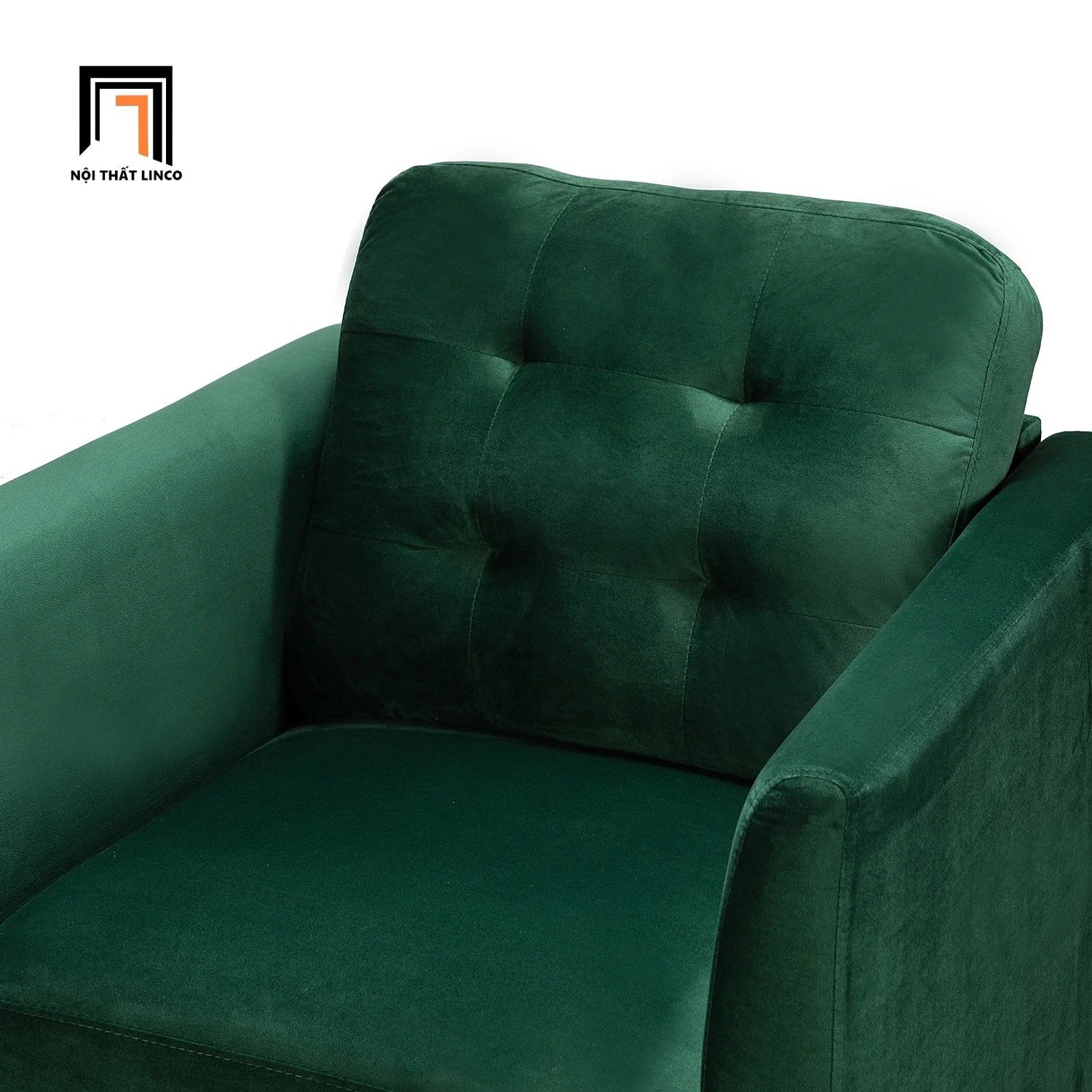 Ghế sofa đơn cho phòng nhỏ gọn DT3 Roxanne màu xanh lá