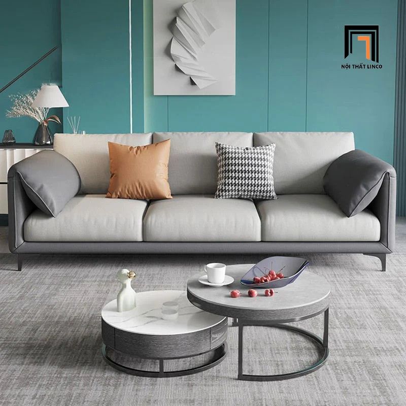 Ghế sofa đơn văn phòng làm việc DT80 Lesca phối màu da giả