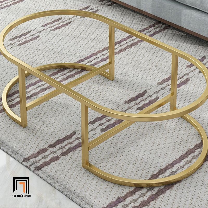 Bàn sofa đẹp 1m x 50 mặt đá oval BSF16 Keen cho gia đình nhỏ