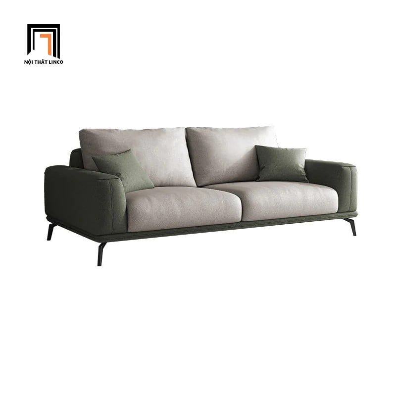 Bộ ghế sofa phòng khách chung cư KT83 Atonio da Pu màu xám