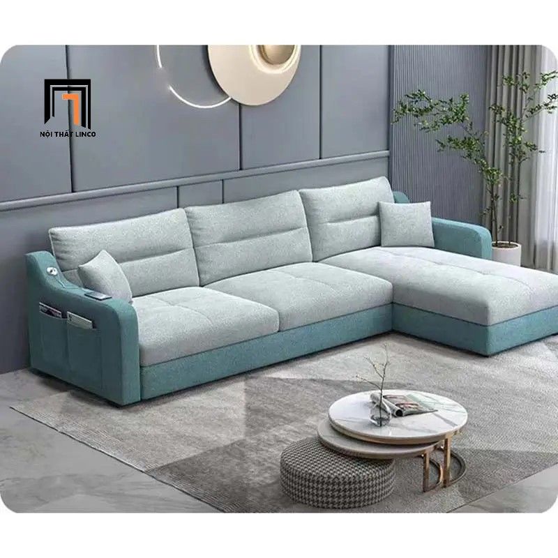 Bộ ghế sofa góc 2m4 x 1m6 GT53 Kles cho căn hộ chung cư