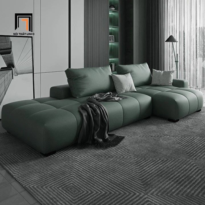 Ghế sofa góc hiện đại GT47 Worme dài 2m7 x 1m3 da công nghiệp