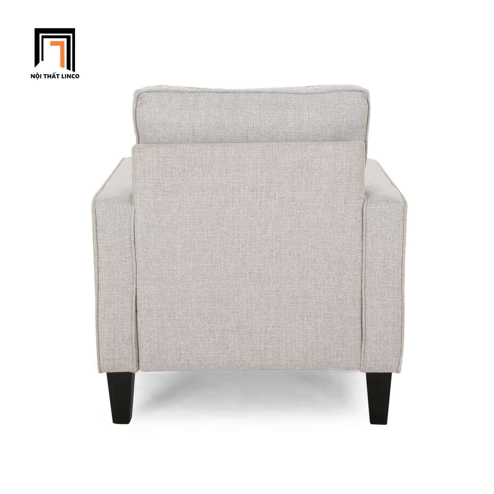 Ghế sofa đơn 1 chỗ ngồi DT9 Ballentine màu xám trắng vải nỉ