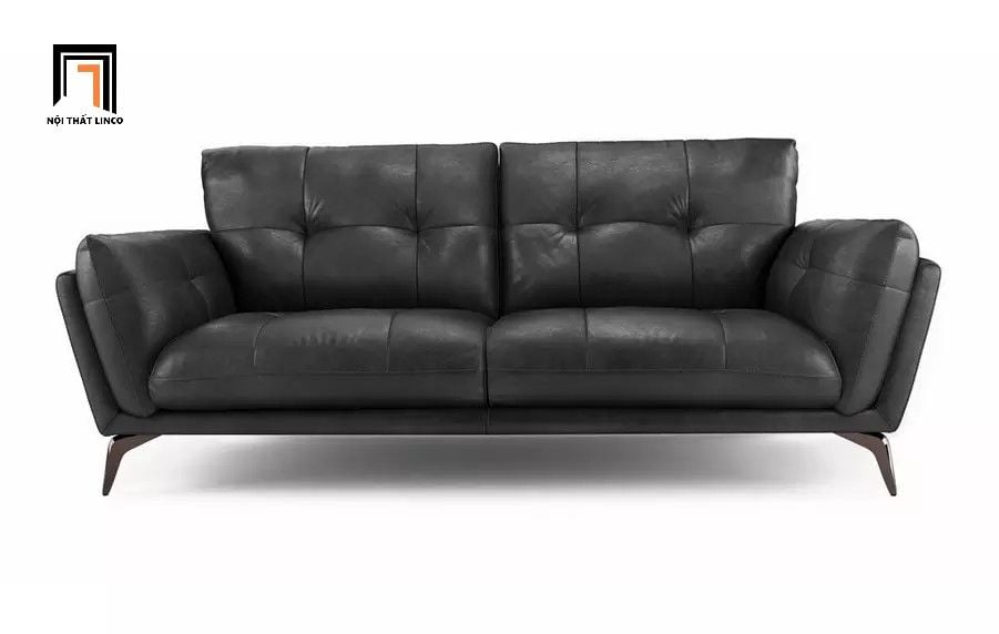Sofa băng sang trọng BT263 Harlan 2m da công nghiệp xanh lá