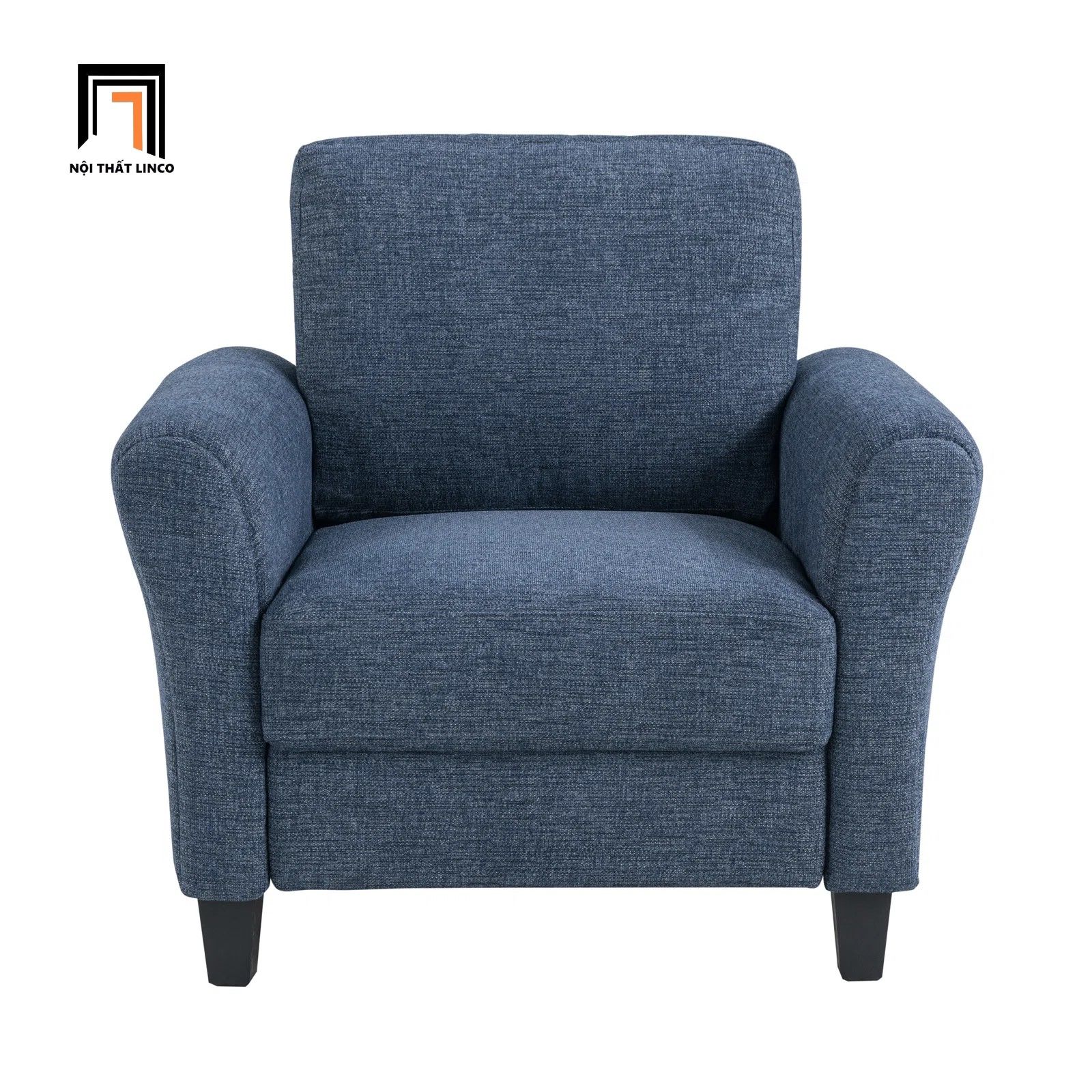 Ghế sofa đơn gia đình thư giãn DT100 Arsaluis màu xanh đậm nỉ