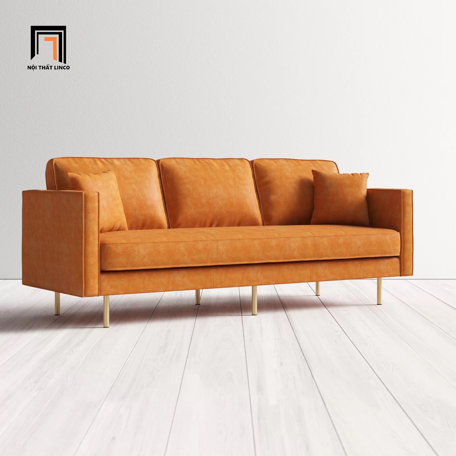 Ghế sofa băng dài 2m BT32 Roderic sang trọng chân inox