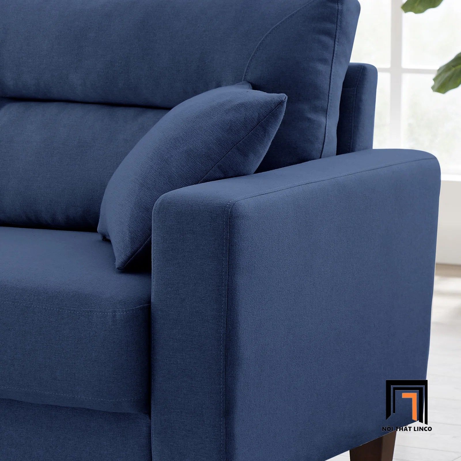 Ghế sofa băng 1m9 BT141 Linti cho gia đình nhỏ màu xanh đậm
