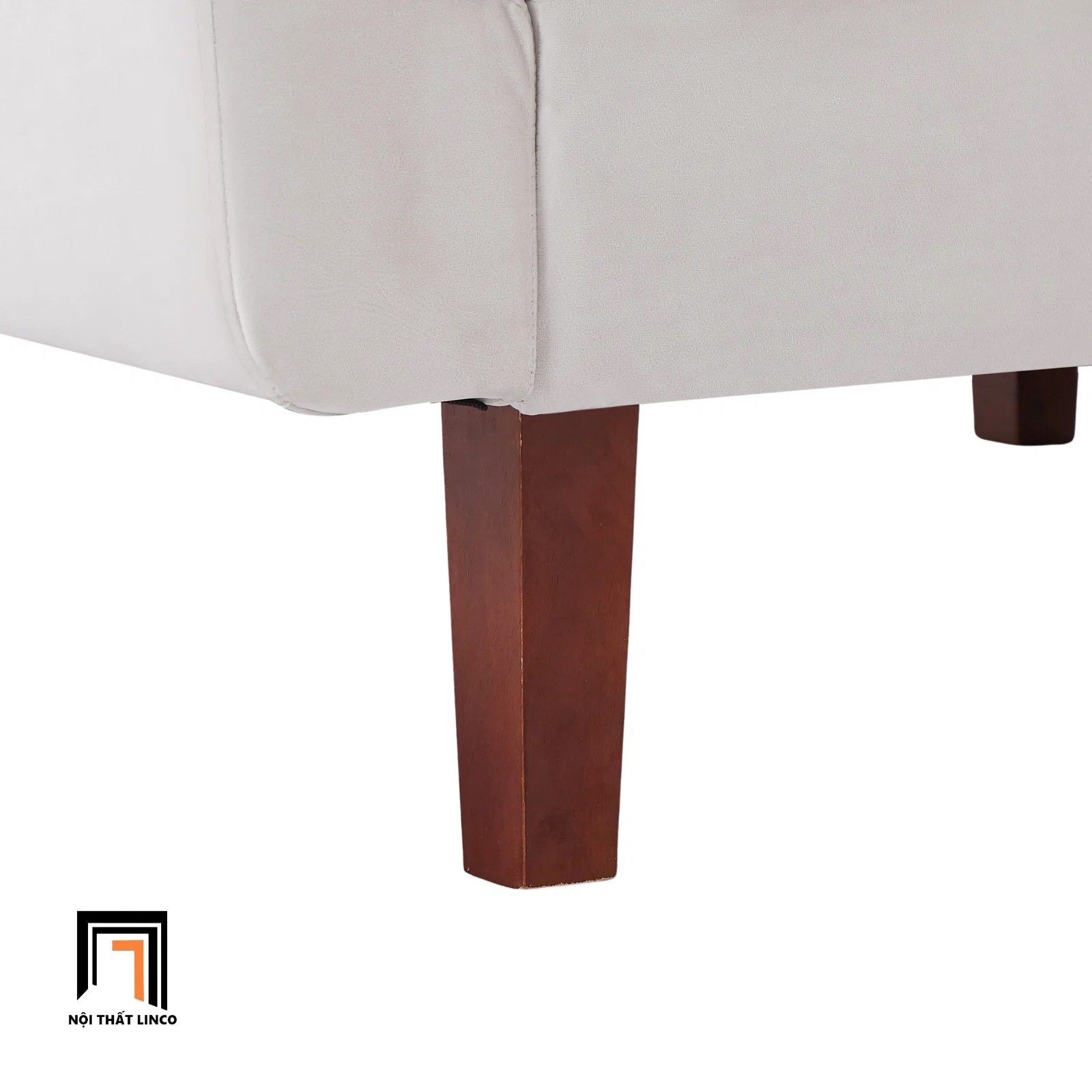Ghế sofa bed giường nằm GB53 Armisen 2m xám trắng vải nỉ nhung