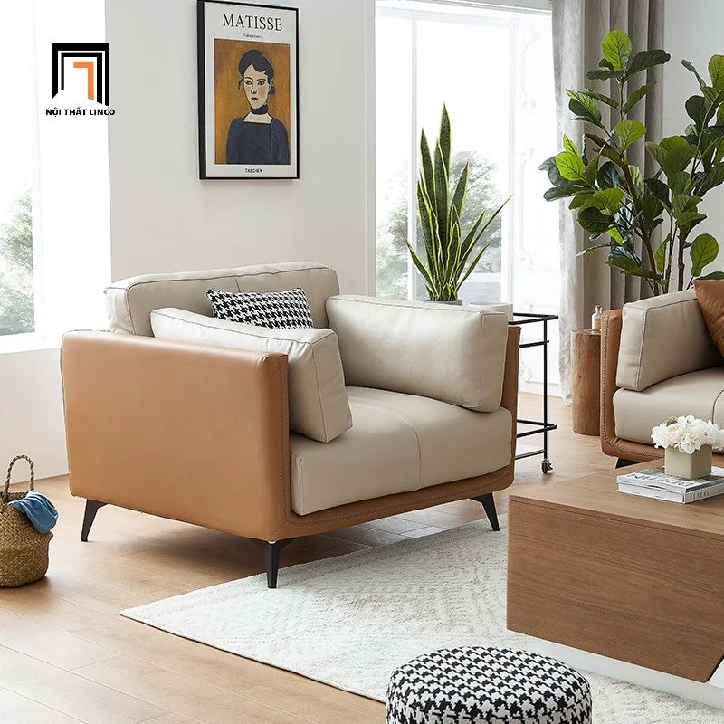 Ghế sofa văng dài bọc da giả BT247 Martisse 2m1 cho căn hộ