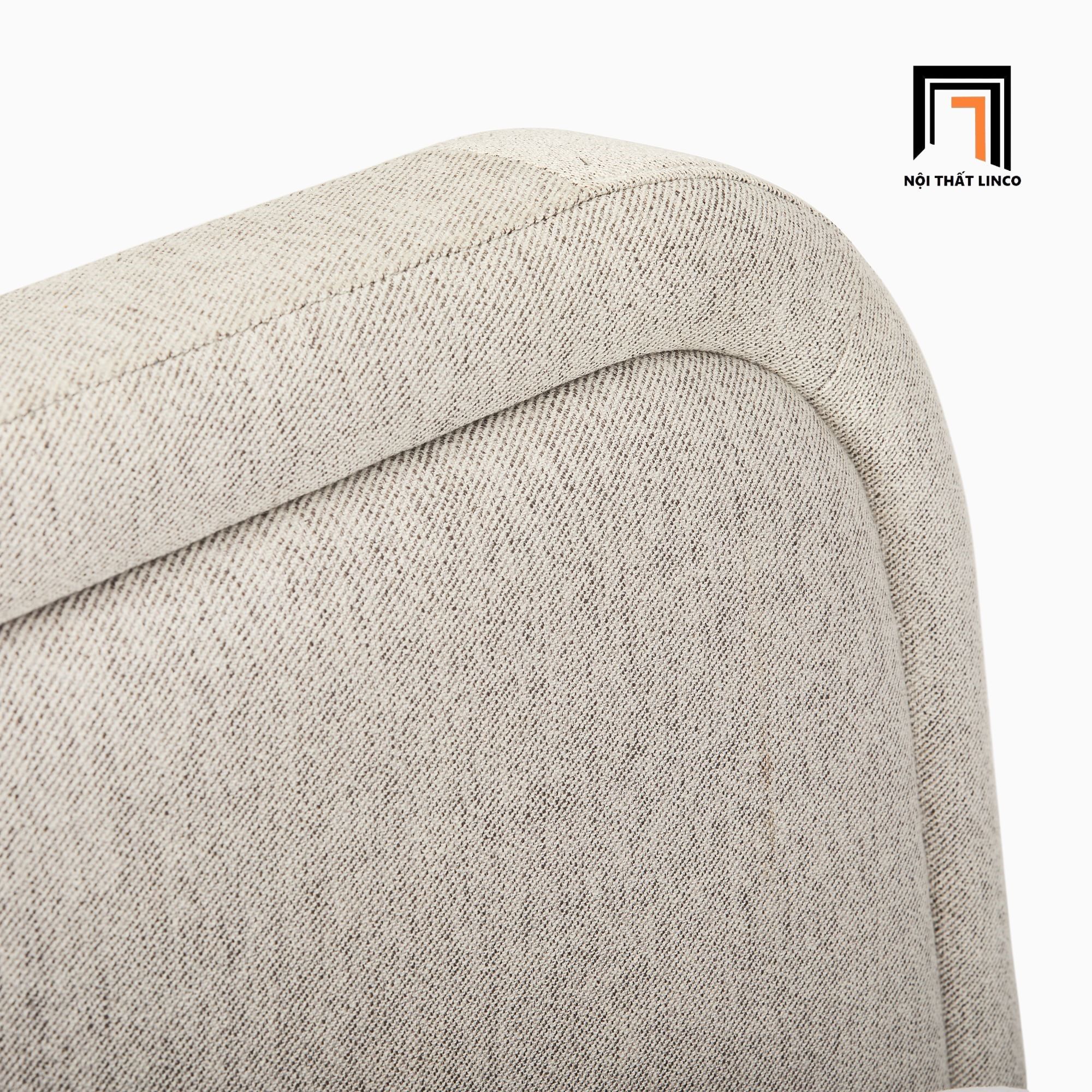 Giường ngủ bọc vải nỉ xám trắng GN54 Camilla 1m6 x 2m giá rẻ