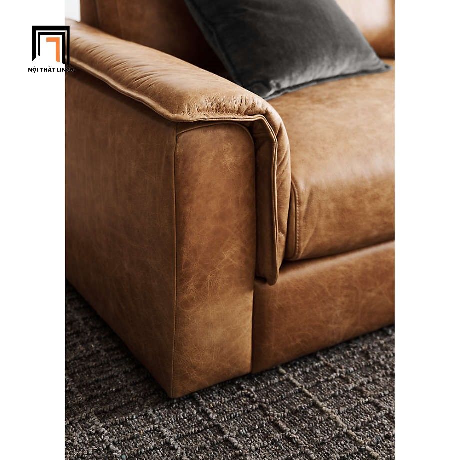 Ghế sofa băng da công nghiệp đẹp BT311 Wythe 1m9 sang trọng